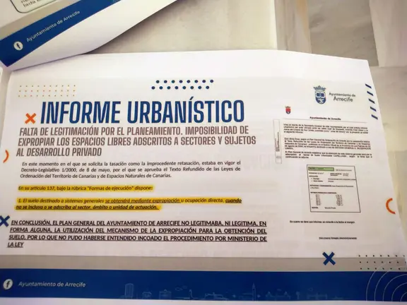 Informe Urbanístico Ginory. Falta de Legitimación