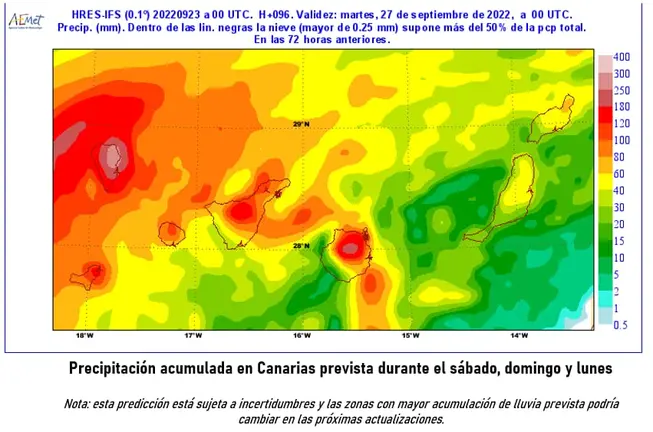 Alerta por tormentas en Canarias