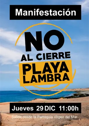 Protesta por el cierre de Playa Lambra