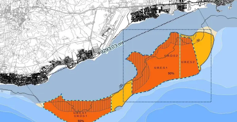 Zona de litoral donde quieren instalar las jaulas marinas