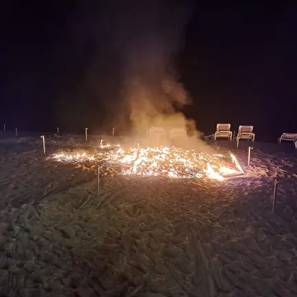 Segundo incendio de hamacas en Las Cucharas