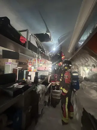 Incendio en restaurante de la calle Pérez Galdós