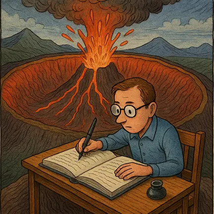 Escribiendo desde un volcan