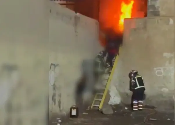 Rescate de uno de los okupas