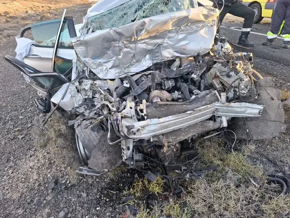 Estado del turismo que  colision&oacute; con una guagua