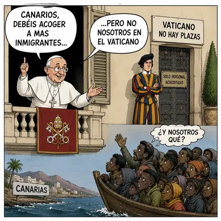 El Vaticano pide que Canarias reciba a m&aacute;s inmigrantes ilegales.