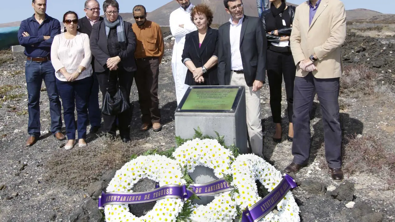 Autoridades en el 4º Aniversario de la Tragedia de Guatiza