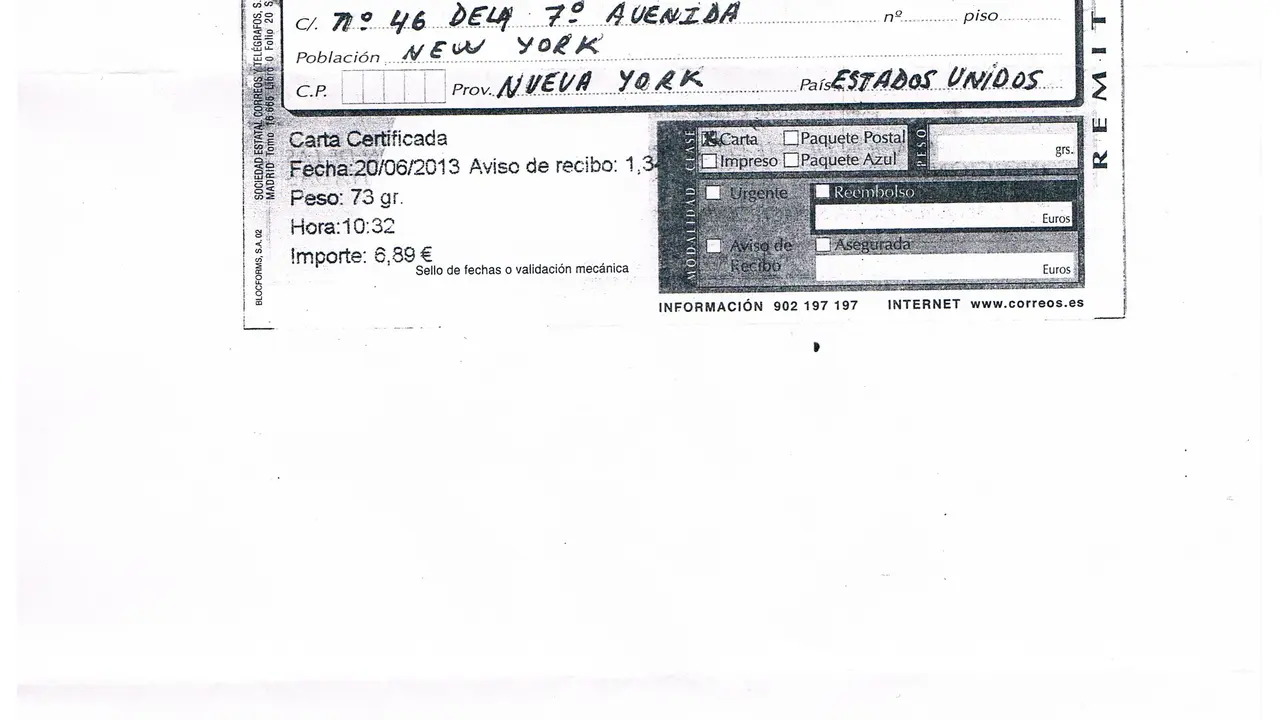 Certificado de Petición de Descolonización de Canarias, en la ONU
