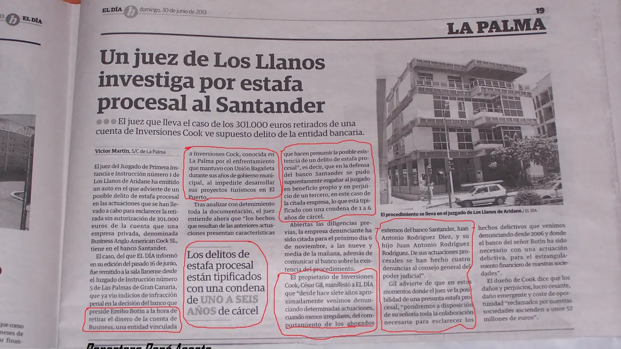 Investigan al Banco de Santander