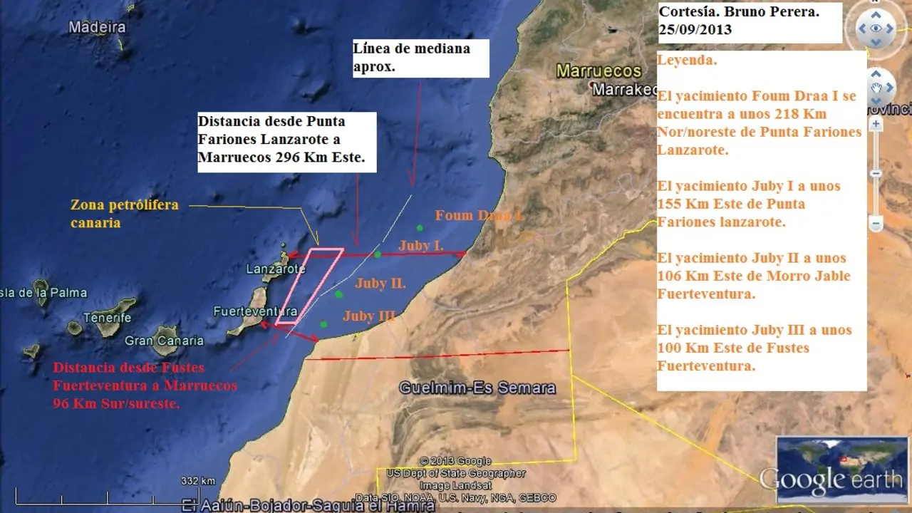 Nuevas marcaciones de las plataformas petrolíferas