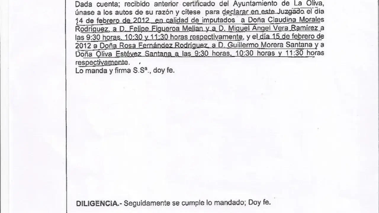Imputados 3 ex-Alcaldes de La Oliva