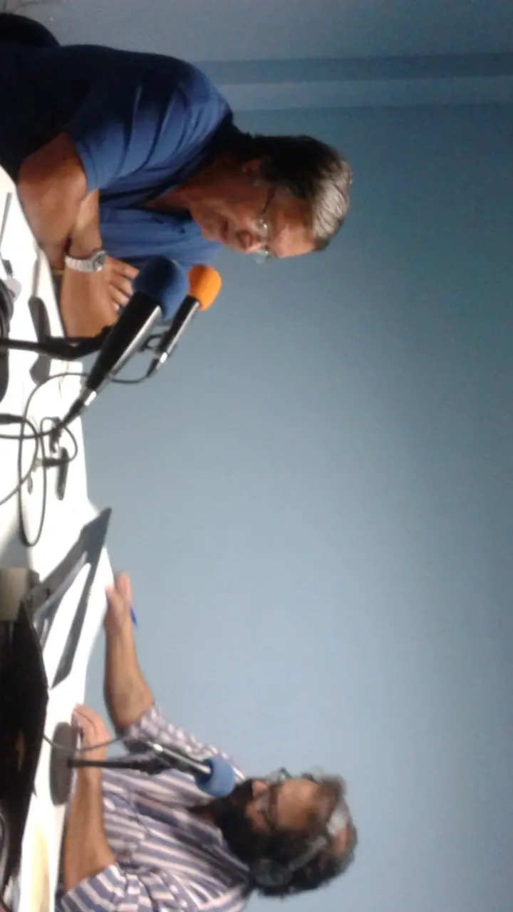 Blas Brito denunciando la agresión