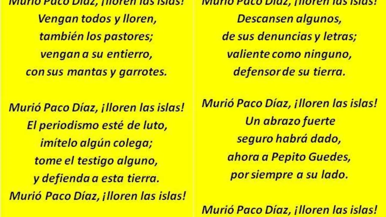 Murió Paco Díaz