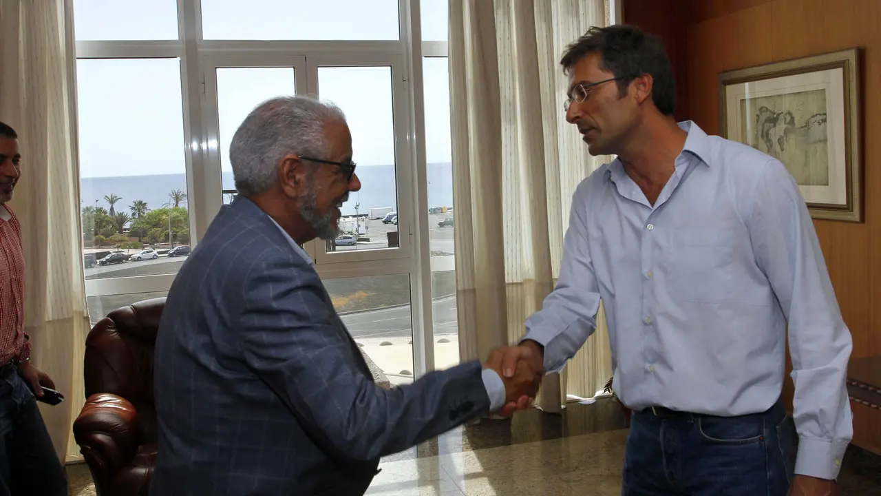 San Ginés recibiendo al nuevo Delegado del Frente Polisario