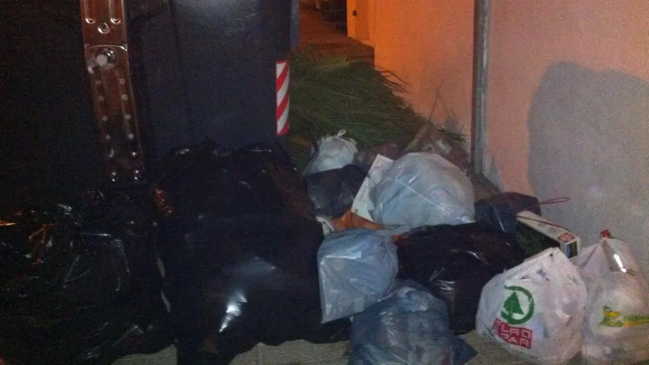 Basura en la calle César Manrique