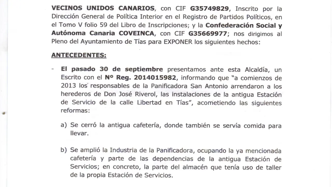 Denuncia Alcaldía de Tías, cafetería 2