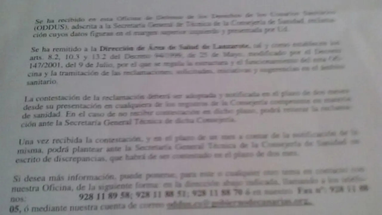 Respuesta de Sanidad a Carmen Guillén