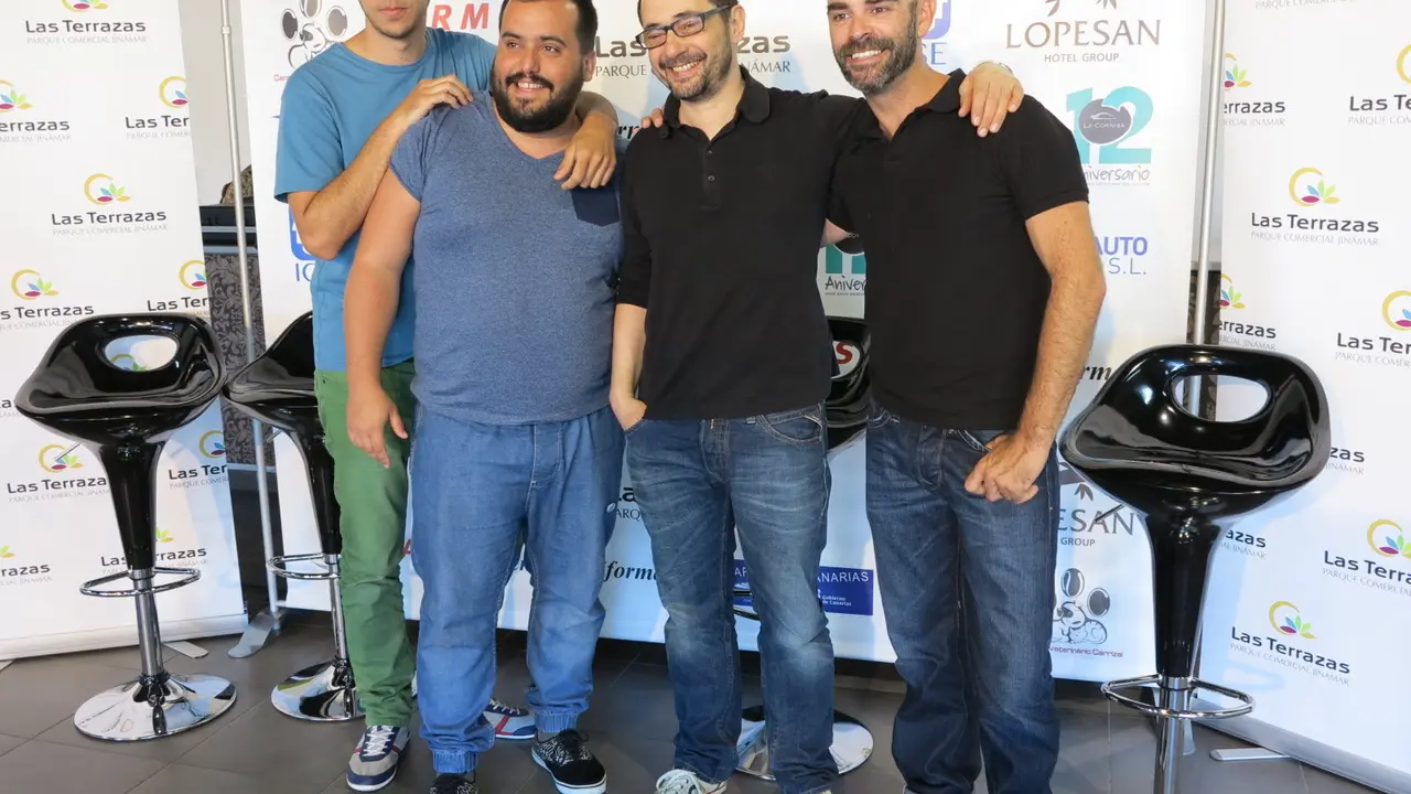 Los cuatro actores de El Trámite, Gómez, Perez, Sánchez y Ruano.