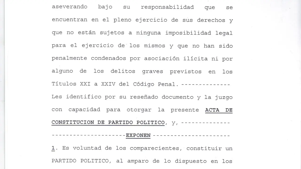 Acta de Constitución de VECINOS UNIDOS LANZAROTE