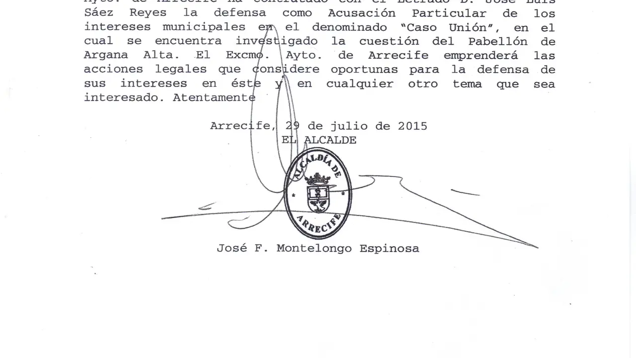 Respuesta de Arrecife a Vecinos Unidos Lanzarote