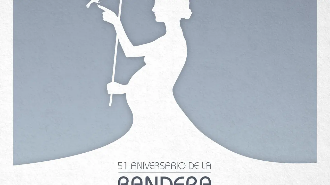 Cartel del 51&ordm; Aniversario de la Bandera Canaria