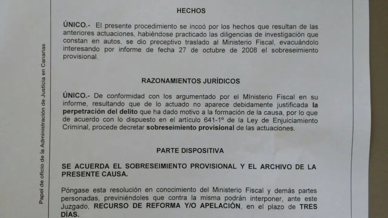 Sentencia absolutaria de Juan Ram&oacute;n Galindo