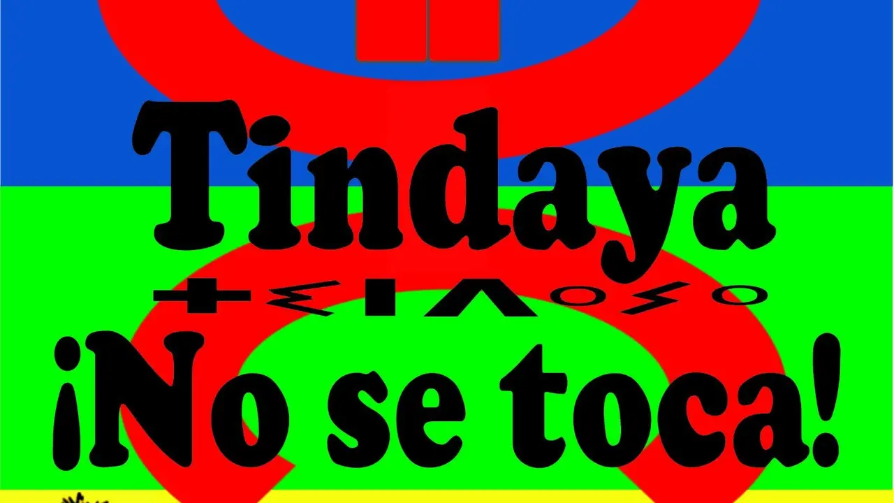 Cartel AZAR Tindaya no se  toca