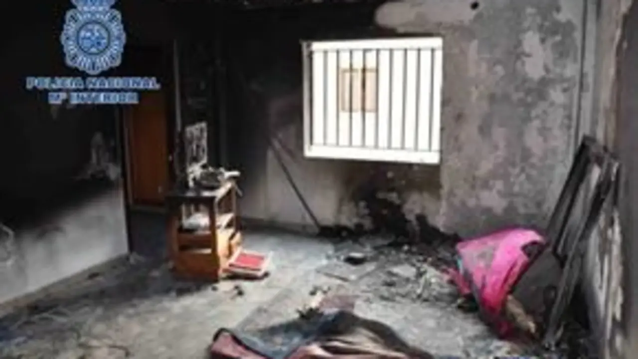 Vivienda incendiada