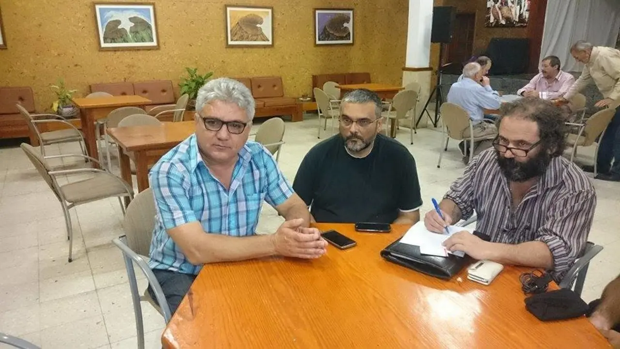 Responsables de la FTSP-USO reunidos con representantes políticos