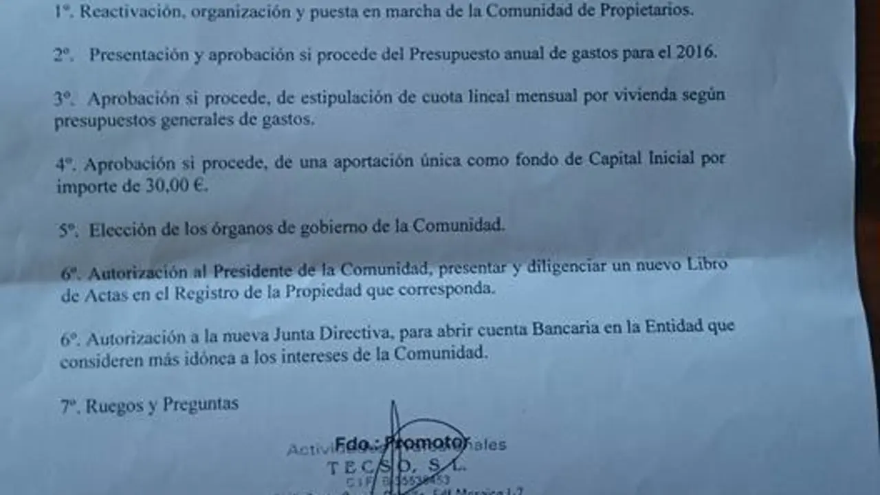 Aviso a la Comunidad 150 vecinos Los Alonso