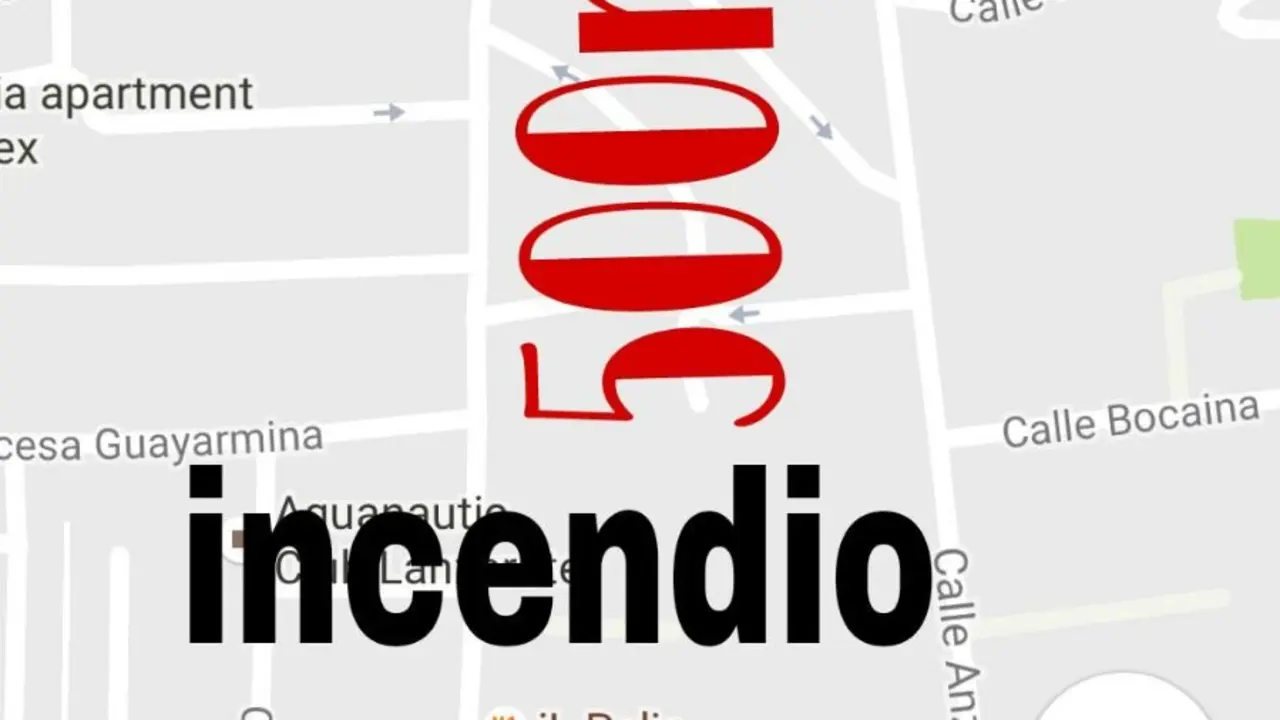 Incendio a 500 metros de la sede de BOLUNTIS