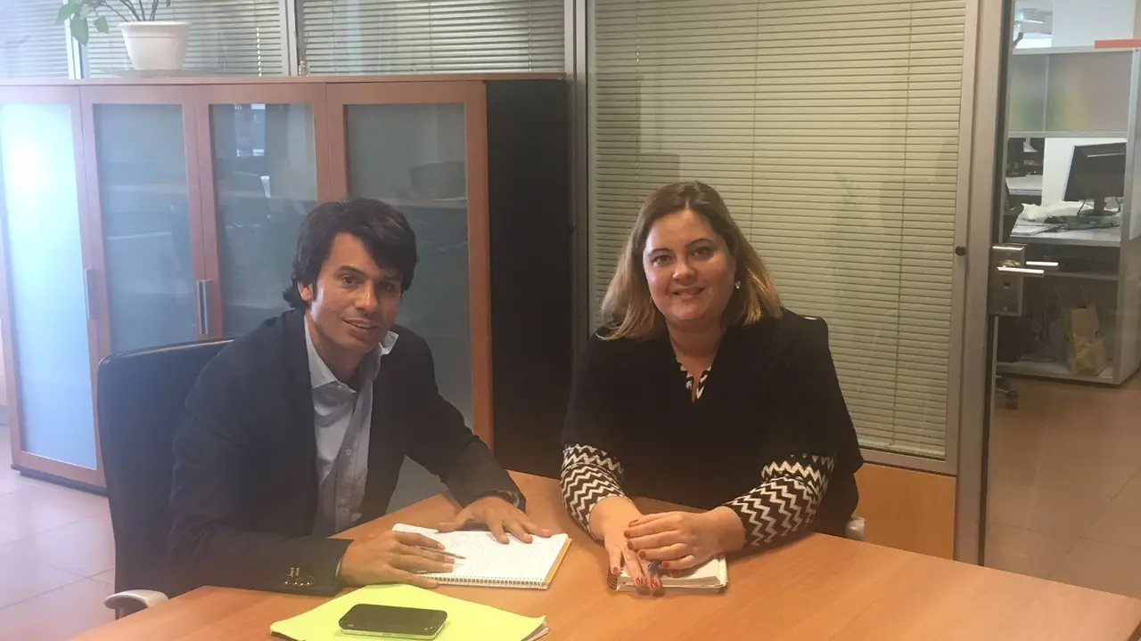 Marcos Bergaz con la consejera delegada de GESPLAN
