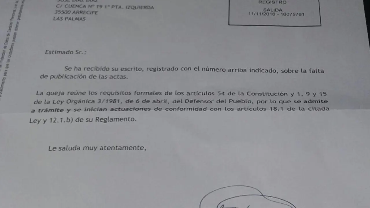 Diputado del Común-Actas de Puertos