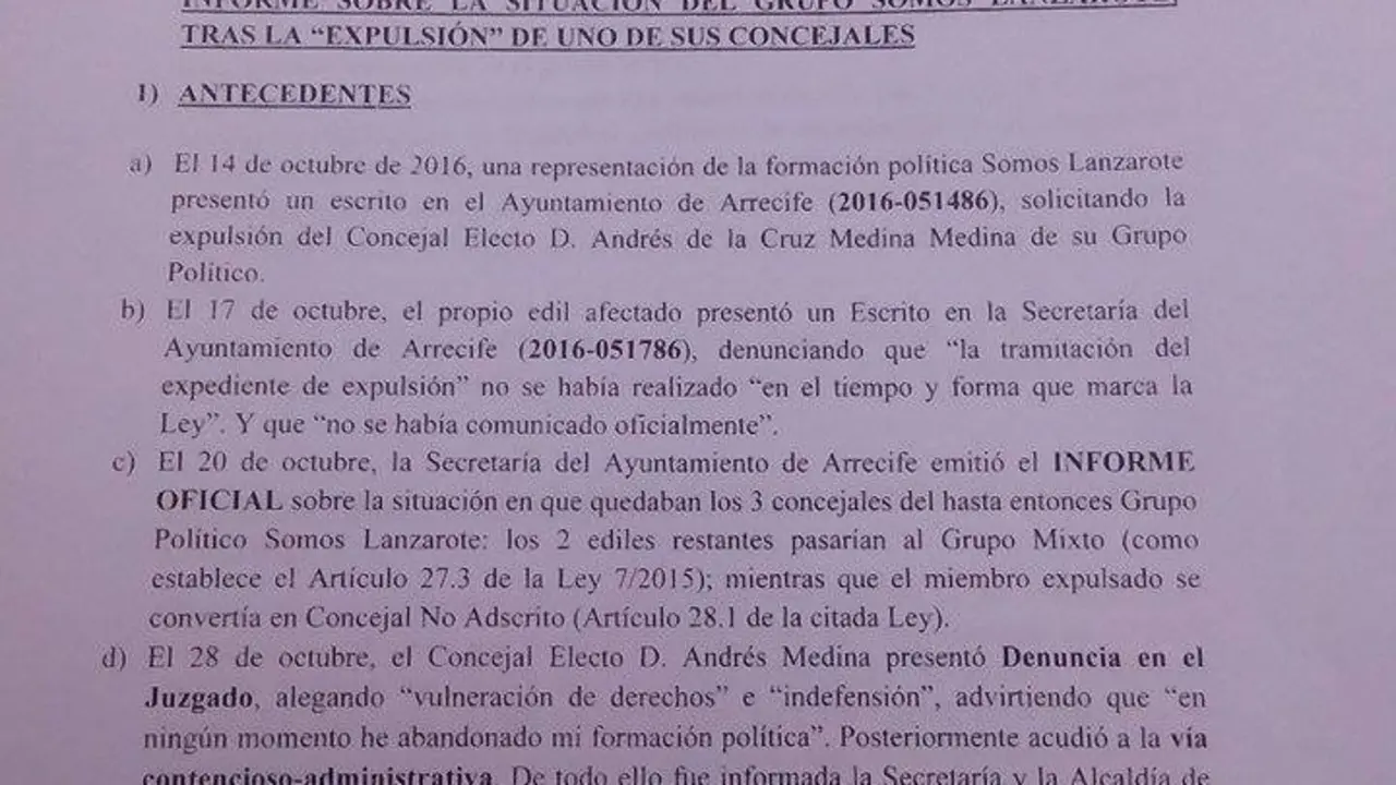 Presentación del Informe en Fiscalía