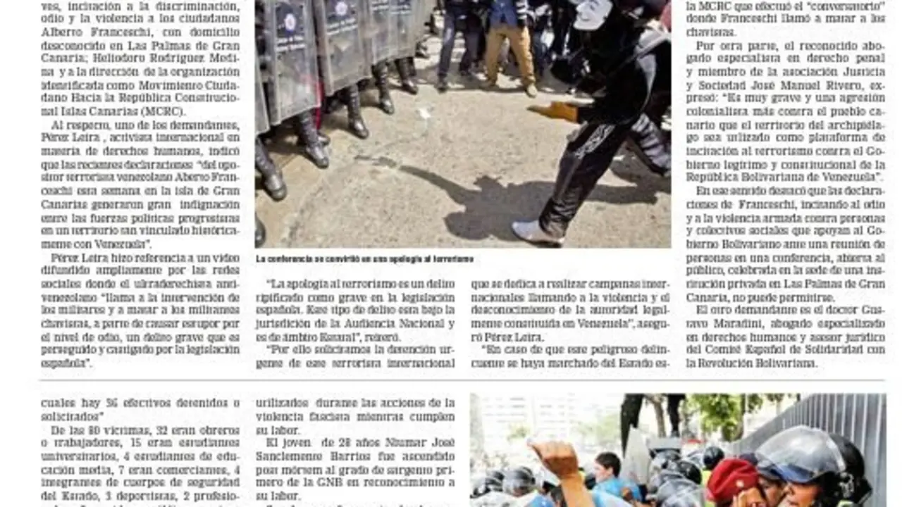 Página de El Correo del Orinoco
