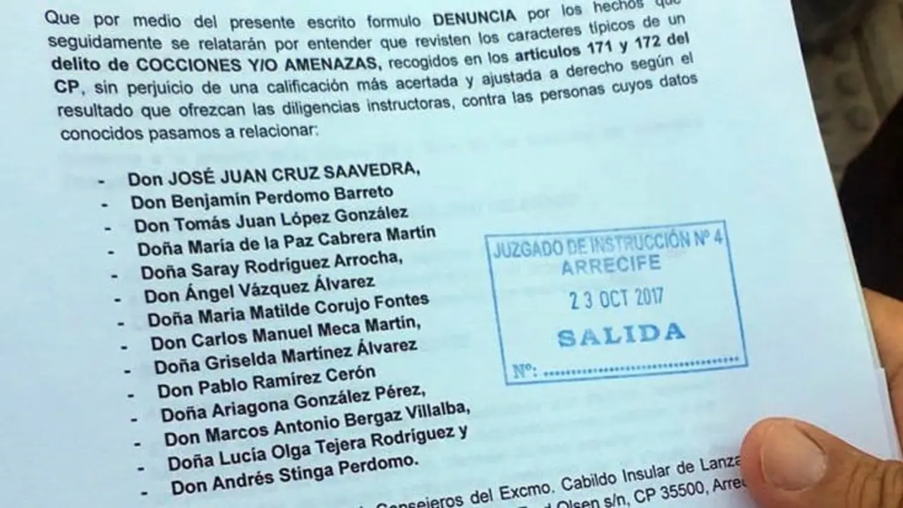 Denuncia a la oposición del Cabildo