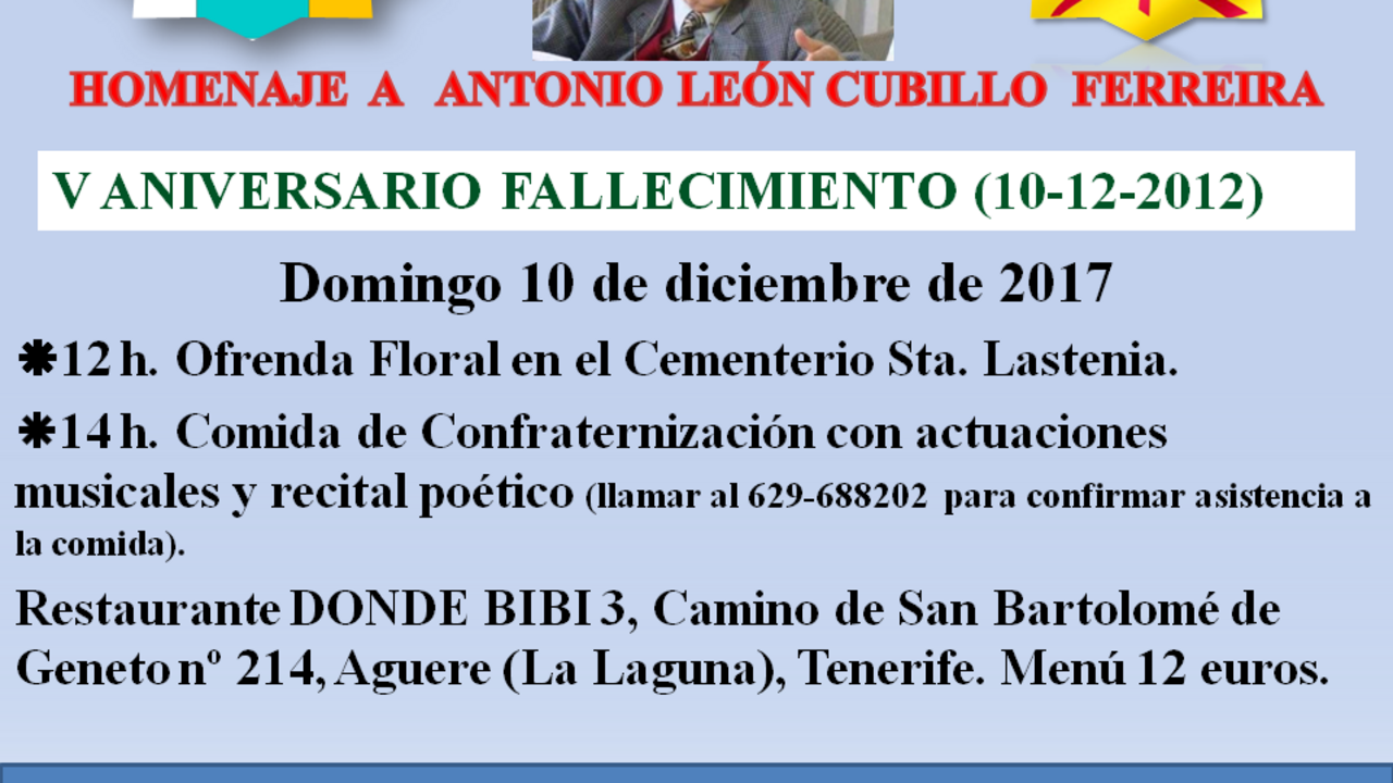 Homenaje Cubillo 2017 comida confraternizacion