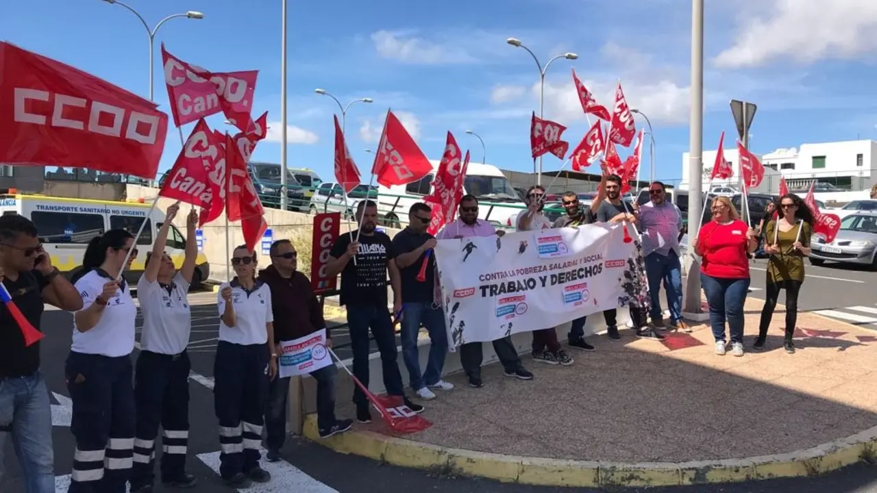 Huelga en el sector de ambulancias en Lanzarote 2
