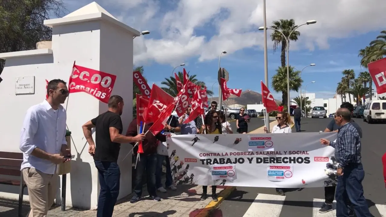 Huelga en el sector de ambulancias en Lanzarote 3