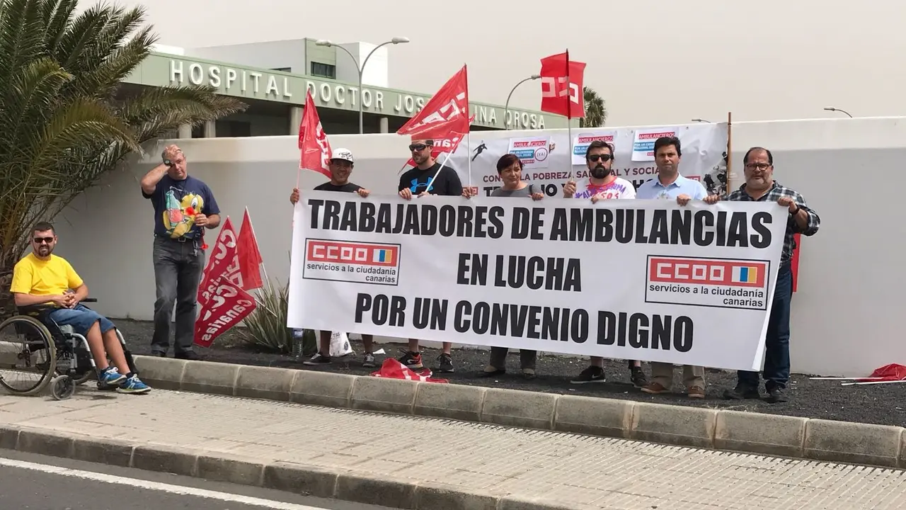 Tercer día de huelga de trabajadores de ambulancias