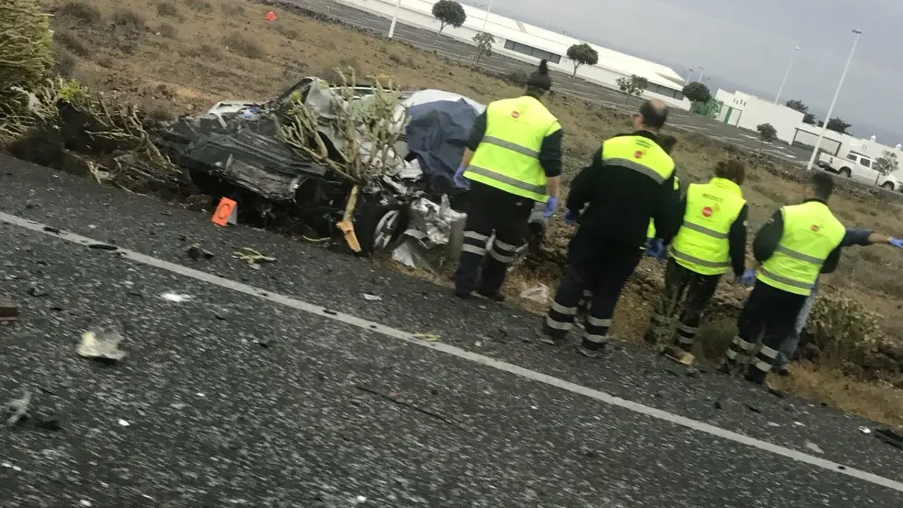 Accidente mortal en Tías 2