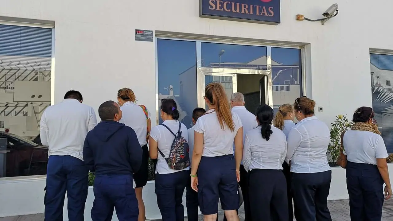 Manifestación del personal de Securitas
