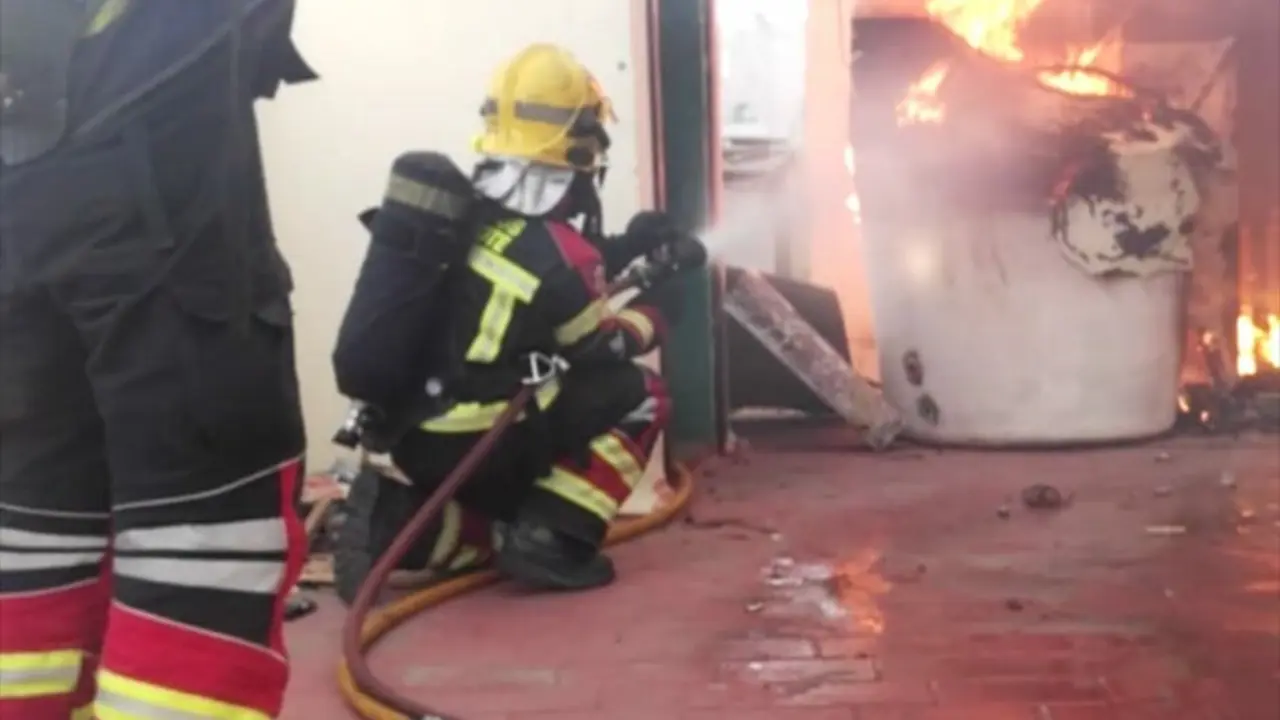 Incendio en la calle Blasco Ibáñez