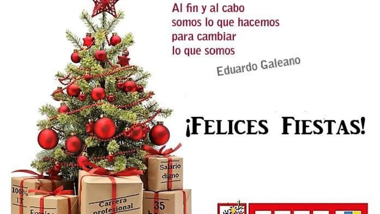 CCOO desea Felices Fiestas