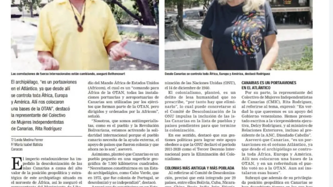 Entrevista en el Correo del Orinoco