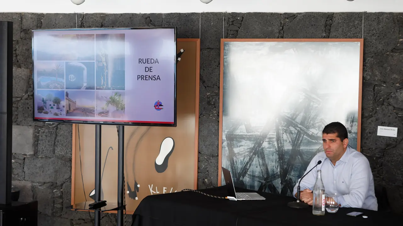 Benjamín Perdomo en la rueda de prensa