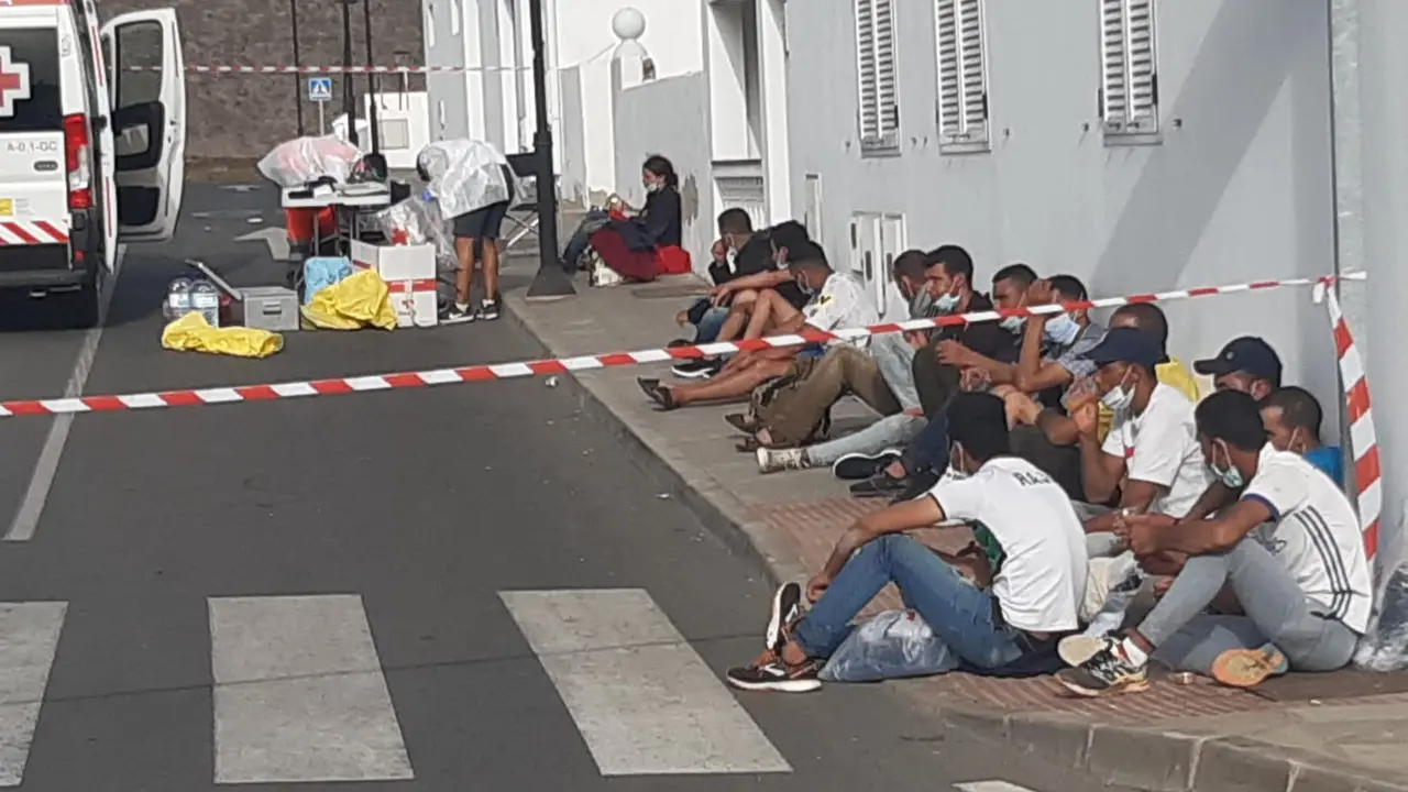 Ocupantes de la patera llegada a Orzola