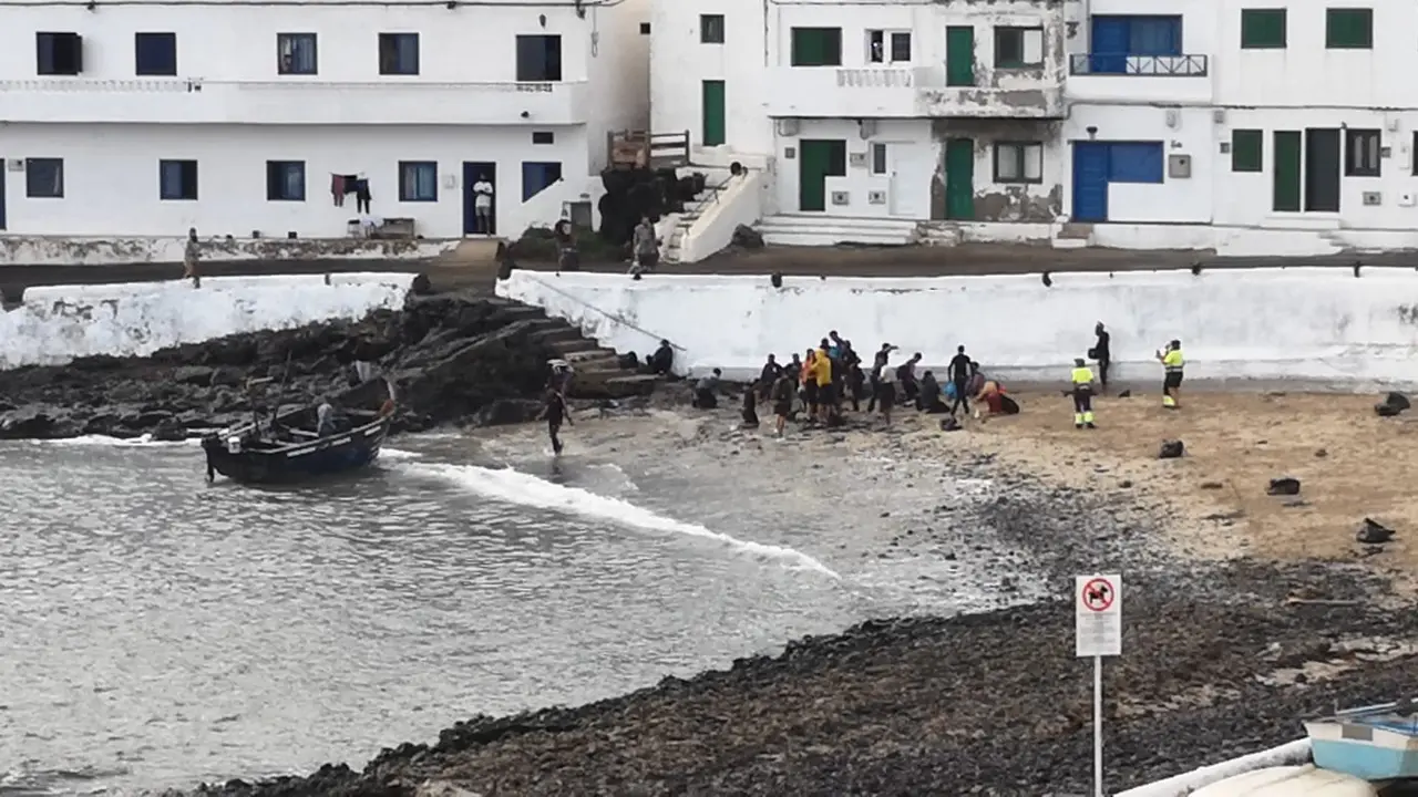 Inmigrantes desembarcados a Caleta Caballo