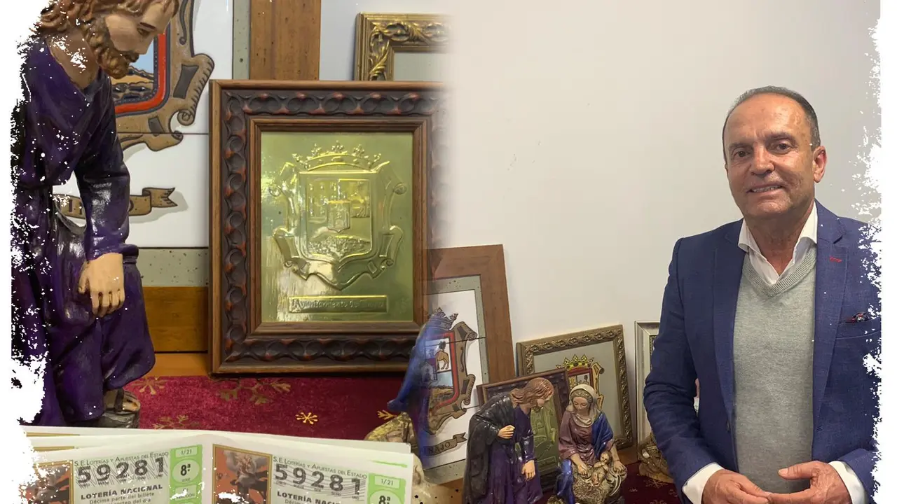 Jesús Machín reparte lotería a los vecinos del municipio