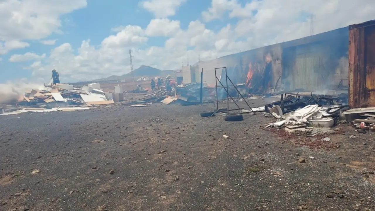 Incendio en un almacén
